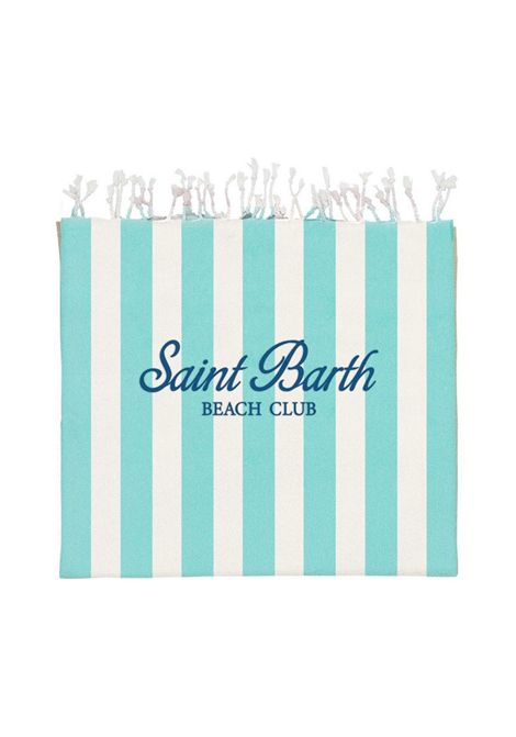 Telo mare donna Foutas Light MC2 Saint Barth 02026H Verde cotone frange logo ricamato MC2 SAINT BARTH | FOUTASLIGHT02026H56